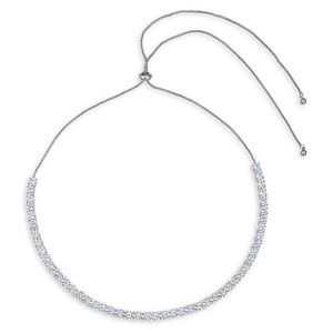 Sterling silver Swarovski crystal choker necklace